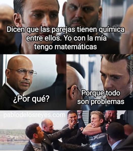 parejas con química? la mía tiene álgebra y puras ecuaciones - meme