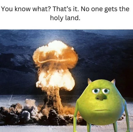 No holy land - meme