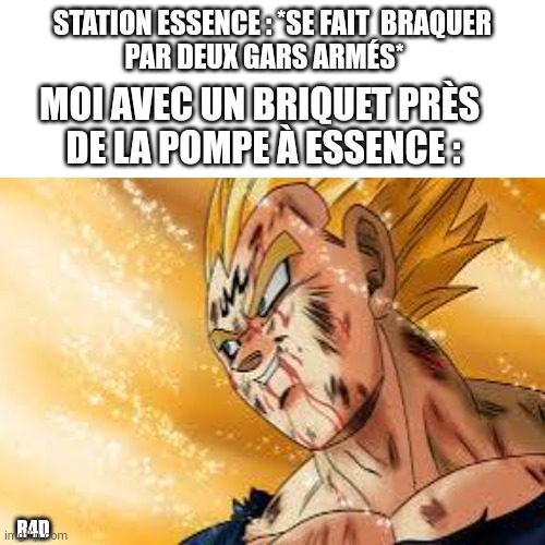 Pour les incultes , vegeta va se sacrifier pour sauver la terre (fail ) - meme