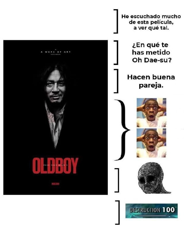 Pongo Oldboy y termino metido en un agujero existencial - meme