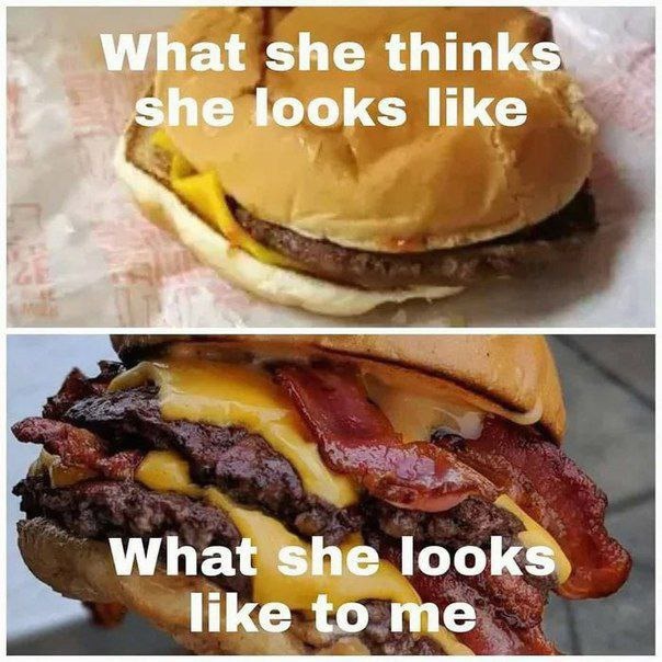 Her in her head vs her in my eyes - meme