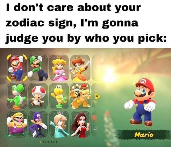 mario sign judgment - meme
