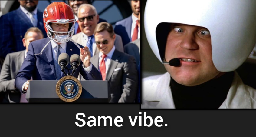 Biden in the helmet - meme