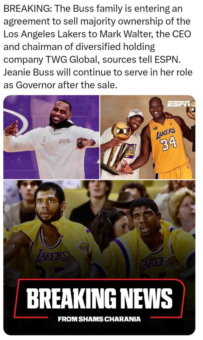 Lakers ownership changing hands but Jeanie stays boss - meme