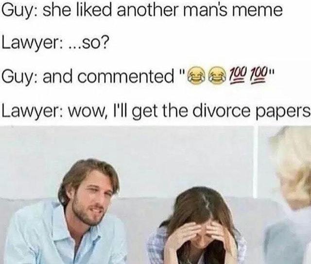 She liked another man's meme