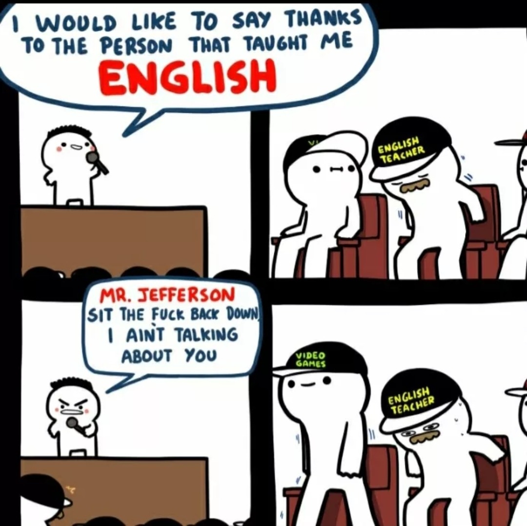 I learnt english from games - meme