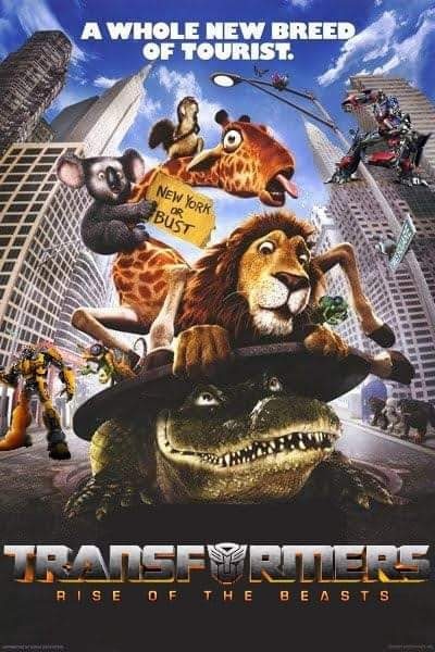 meme de un poster gracioso de animales de transformers rise of the beasts