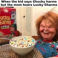 Chucky laughs