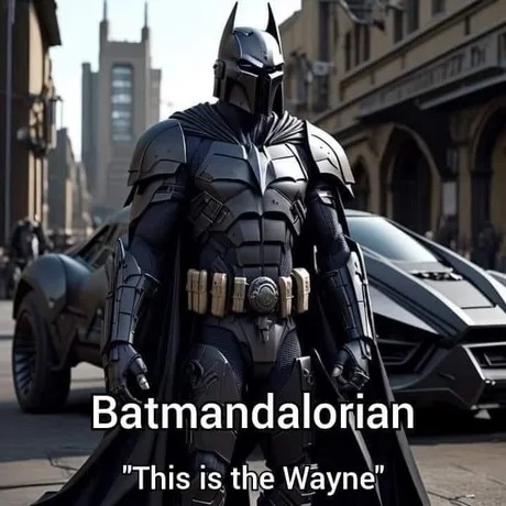 Batman + mandaloriano - meme