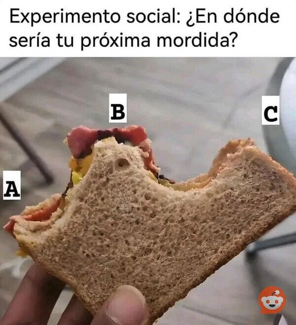 tienes que morder el C para ser digno del B y al A - meme