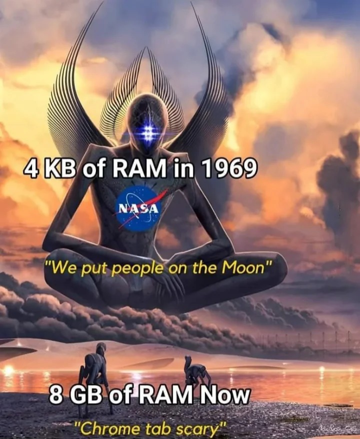 Moon vs Chrome - meme