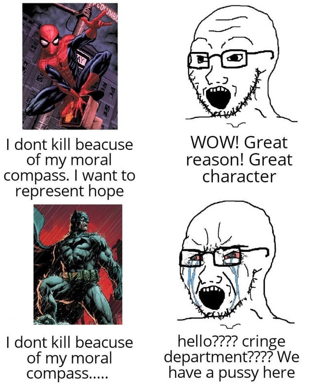 Spiderman vs Batman - meme