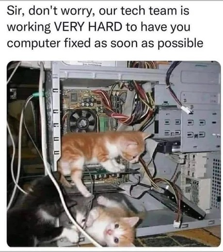 The team is working on it - meme