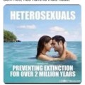 Heterossexuais, prevenindo a extinção há mais de 2 milhões de anos