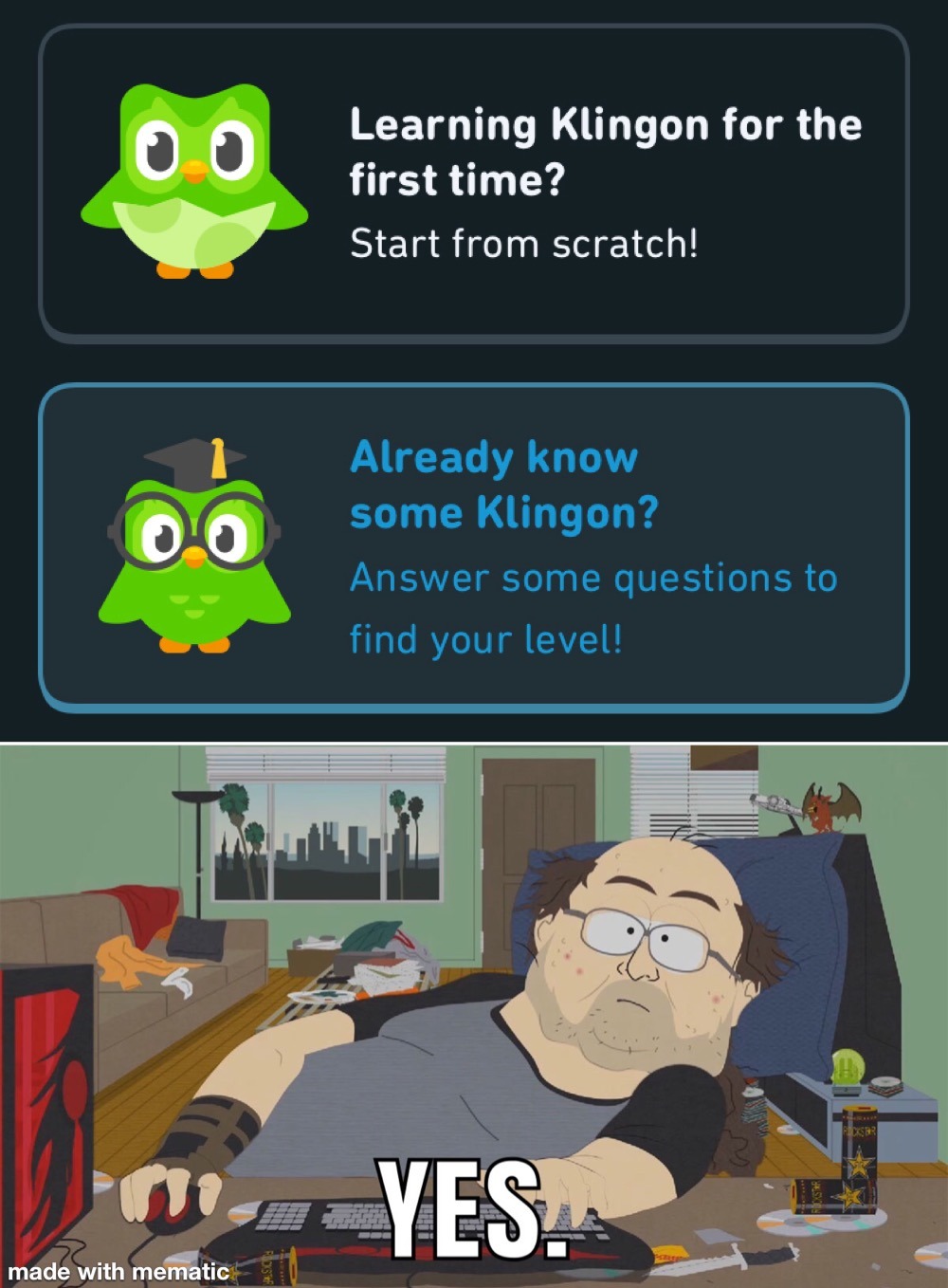 Duolingo’s wack - meme