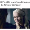 Work under pressure