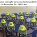 Classmates waiting meme