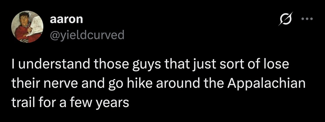 Appalachian trail sabbatical bros make sense now - meme