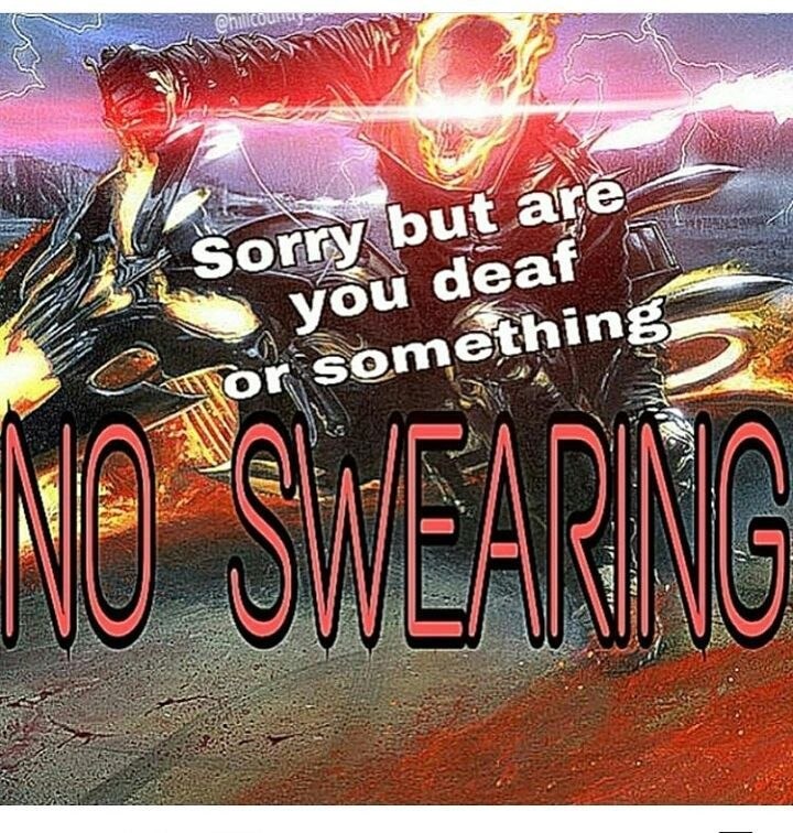 No swearing - meme