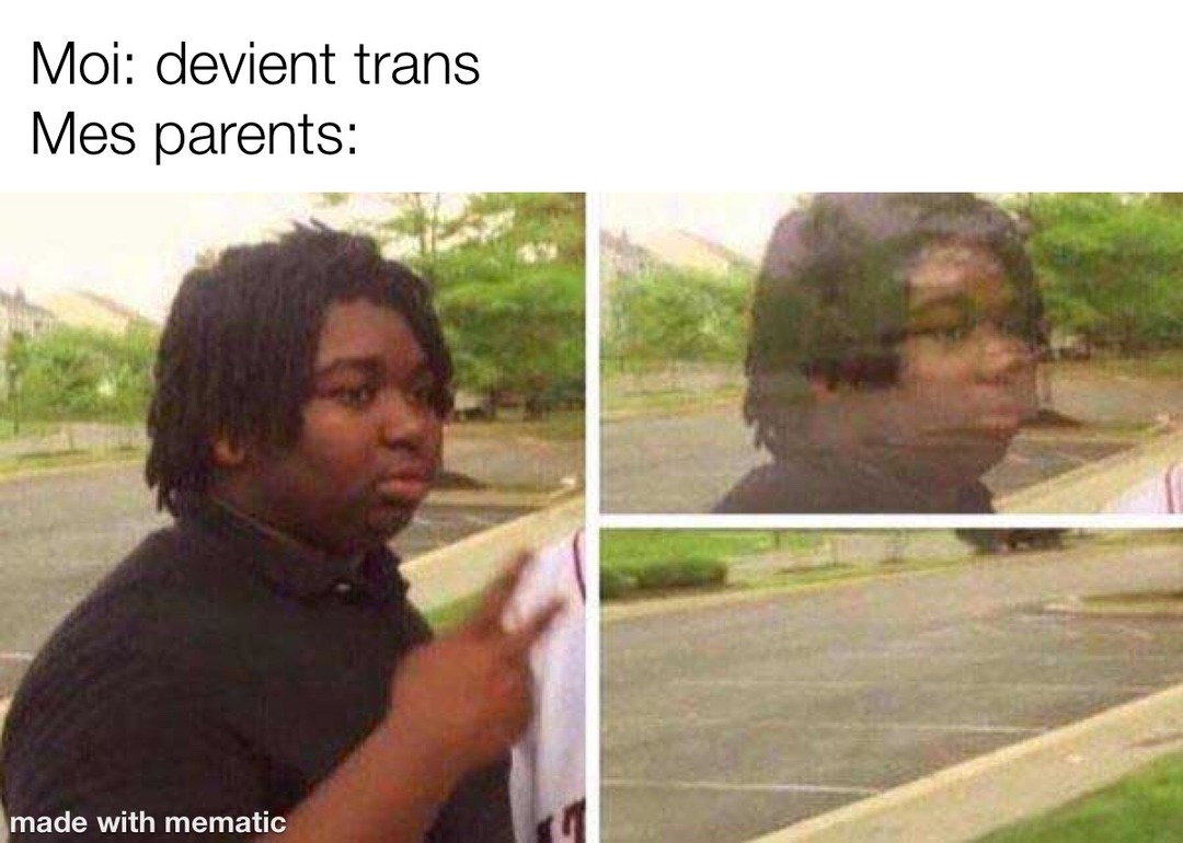 c’est un jeu de mot (trans-parent) - meme