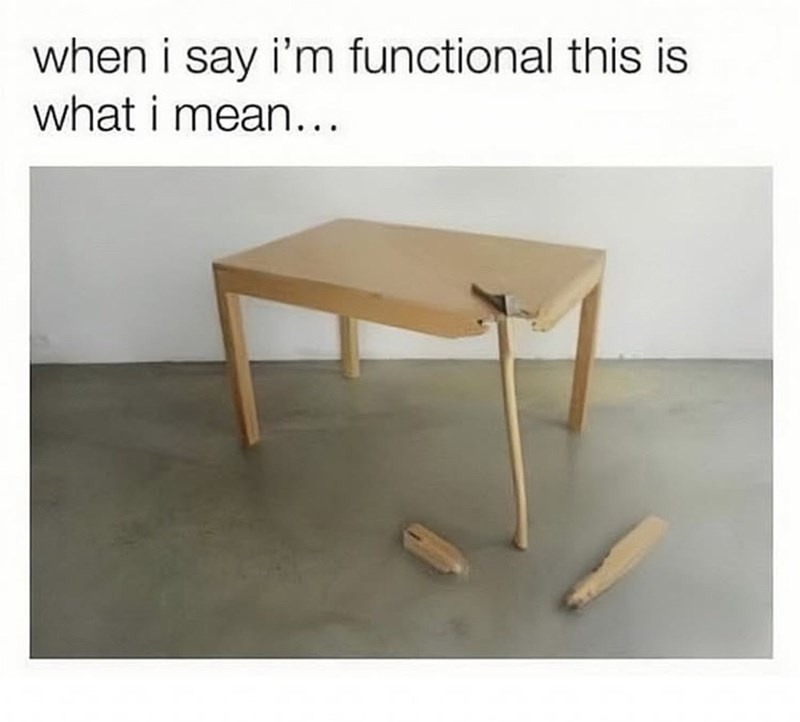 Functional? Yeah if you squint and look sideways - meme