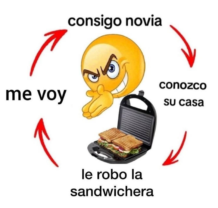 robo sandwichera nivel viral - meme