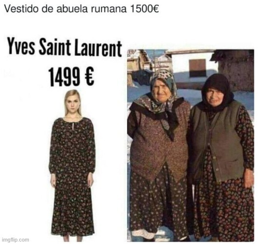 Vestido de abuela rumana - meme