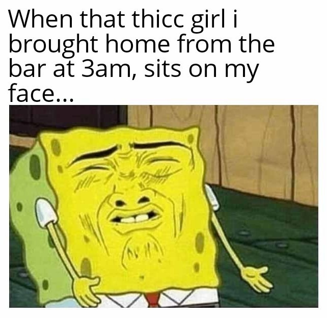 Sits on my face thicc girl! - meme
