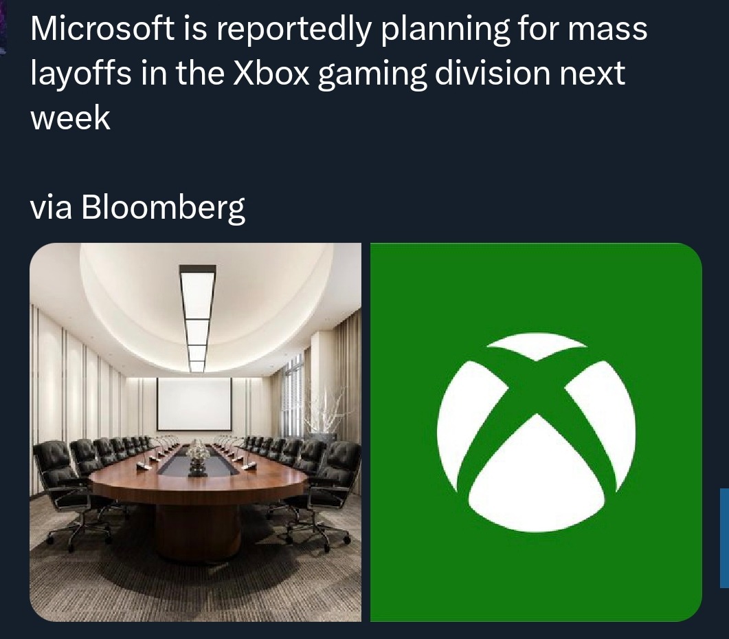 Xbox gang bracing for layoffs next week - meme