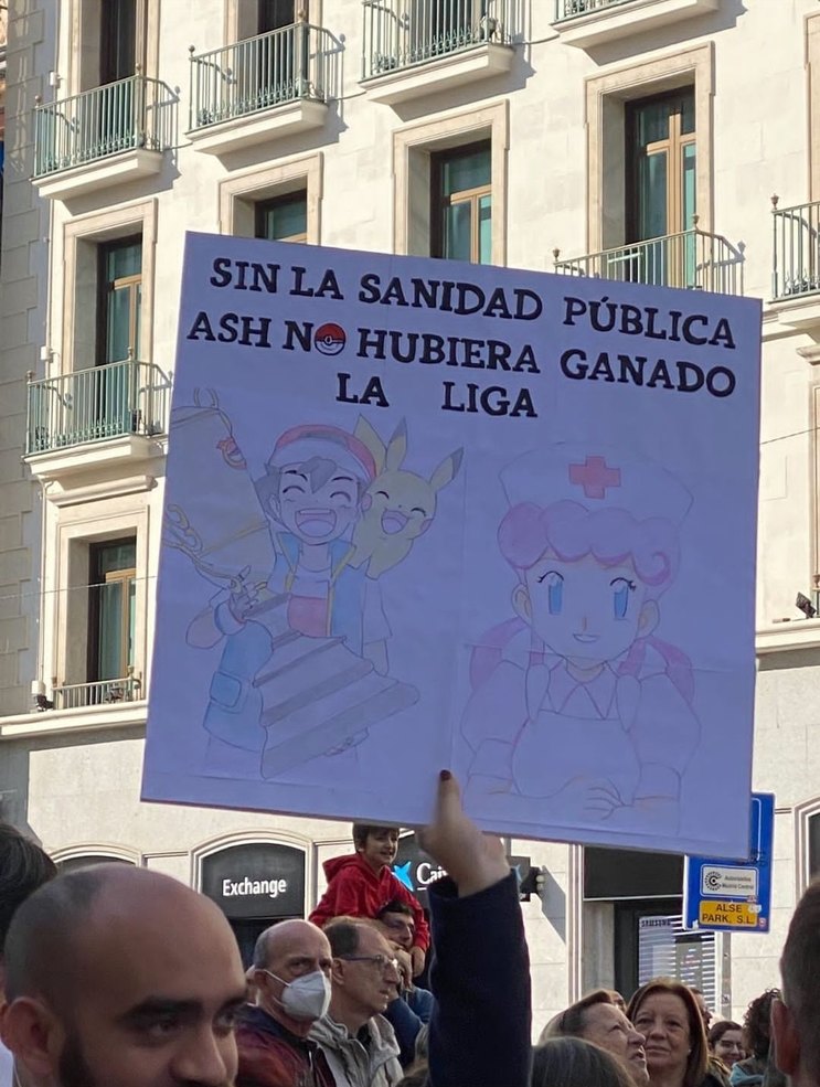 Manifestaciones en España - meme