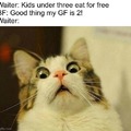 Kids under three eat for free