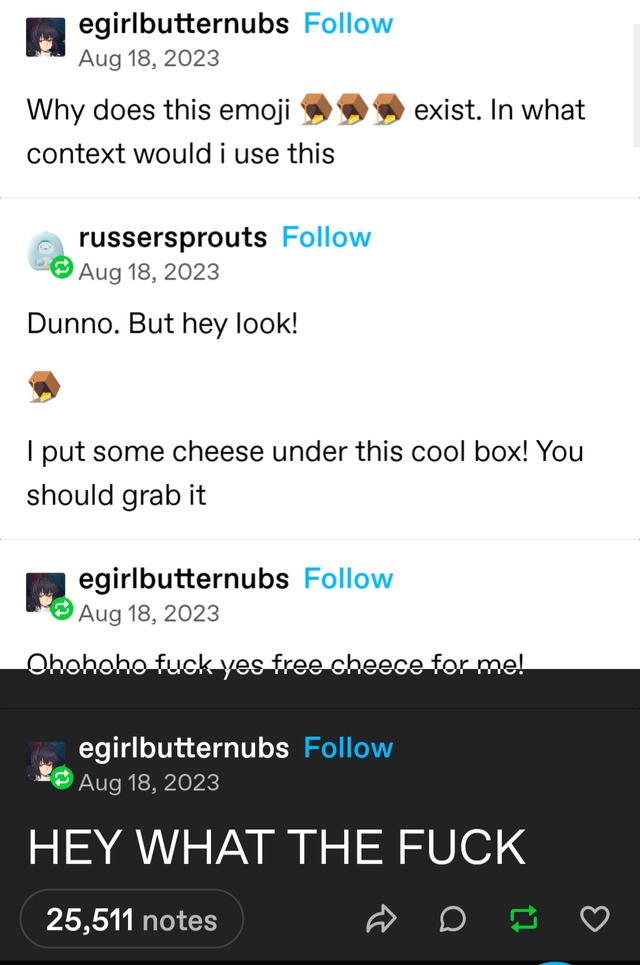 Cheese under box emoji - meme