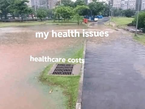 Me vs healthcare bills: final boss level stress - meme