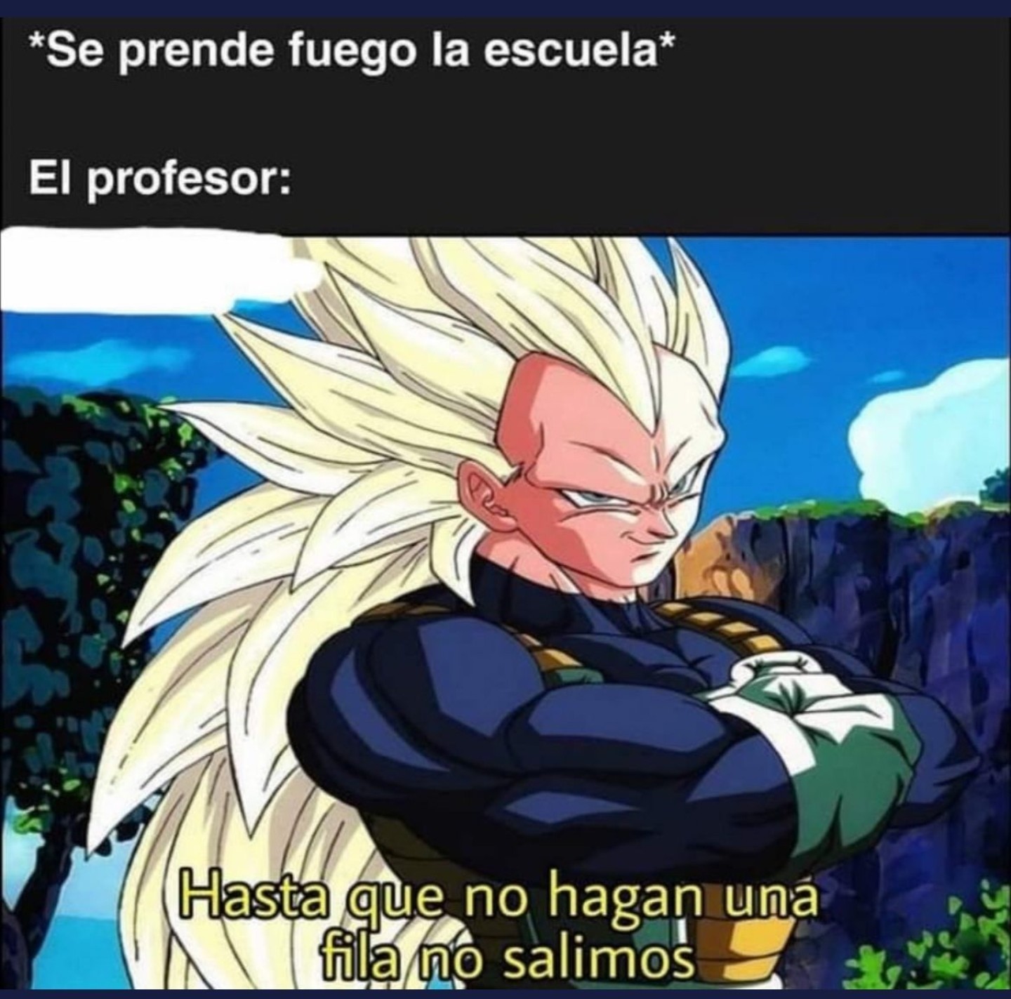 No me importa quedarme hasta el recreo  - meme