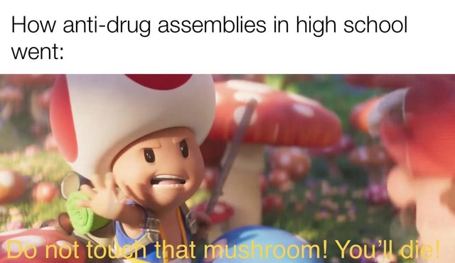 Anti-drugs in high school - meme
