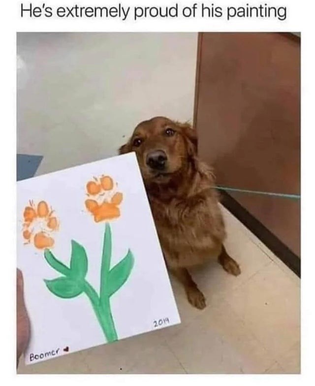 Dog's painting - meme