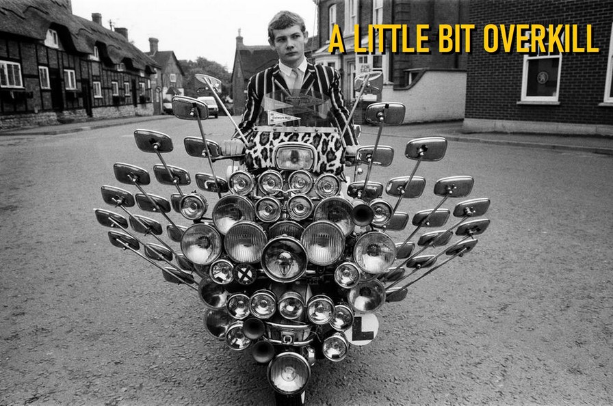 34 mirrors and 81 lights, in Market Bosworth 1983 - meme