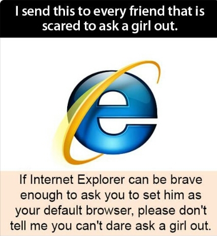 Ew. Internet explorer. - meme