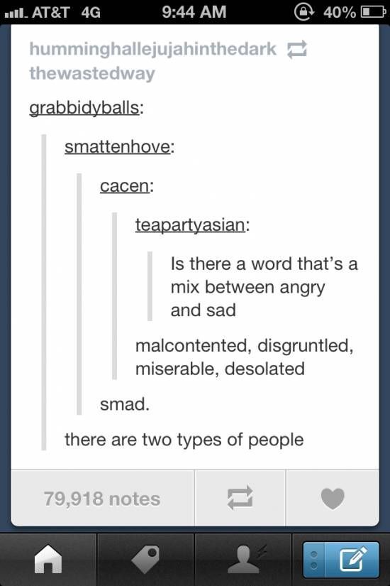 definitely going with smad - meme