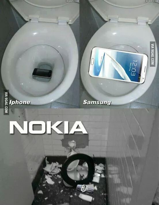 iPhone vs Nokia vs Samsung - meme