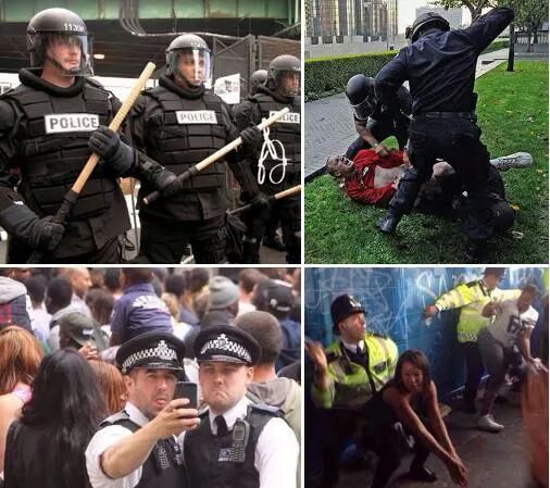 American police vs UK police - meme