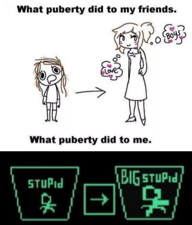 What puberty did to me - meme