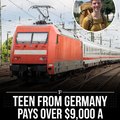 German teenager Lasse Stolley has been living and working on trains for a year and a half, saving thousands on rent.