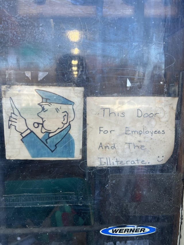 Door sign - meme