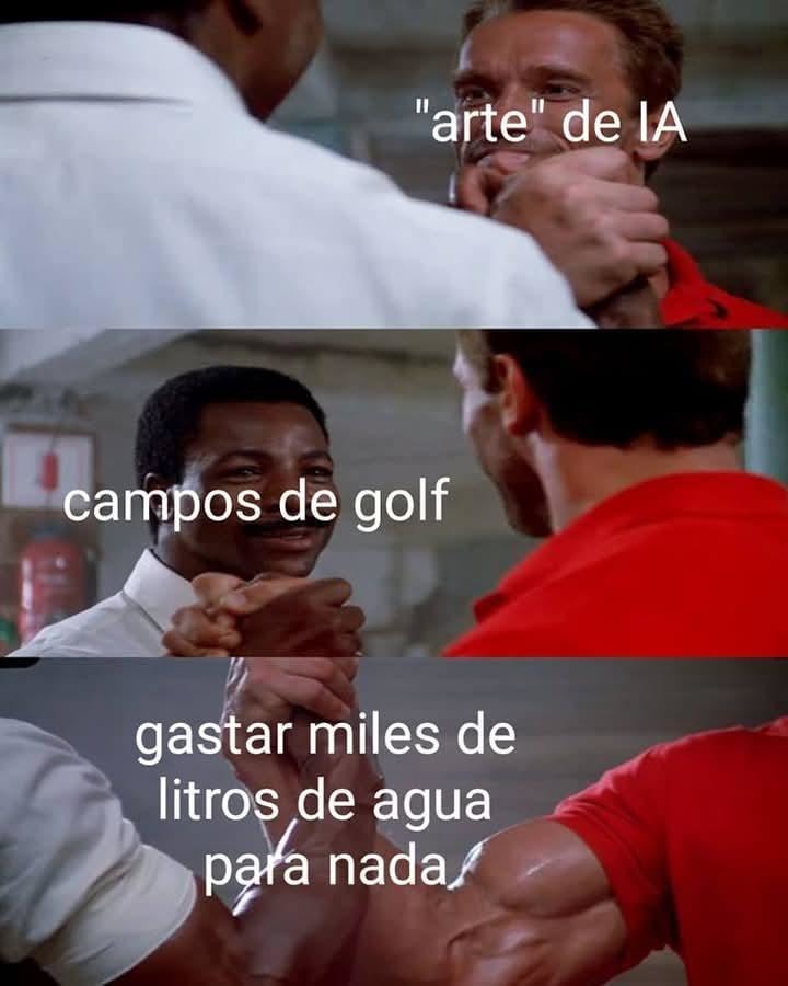 IA, arte y campos de golf: derroche garantizado - meme