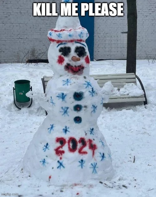 2024 snowman meme
