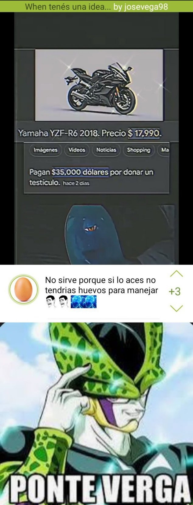 Póngase verga mijo - Meme by WEYXD :) Memedroid, image size:634x1660