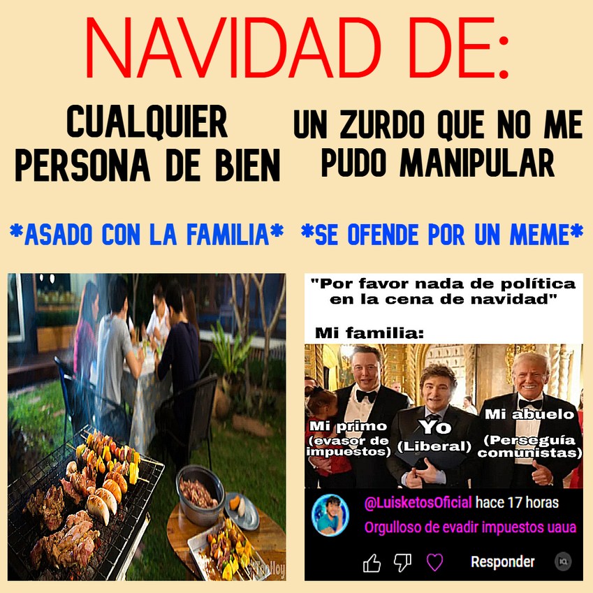 Navidades zurdas. - meme