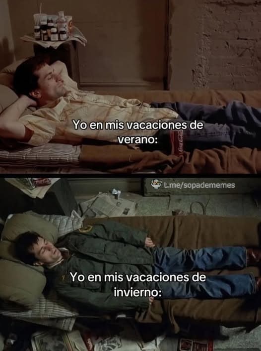 Yo en mis vacaciones de invierno - meme