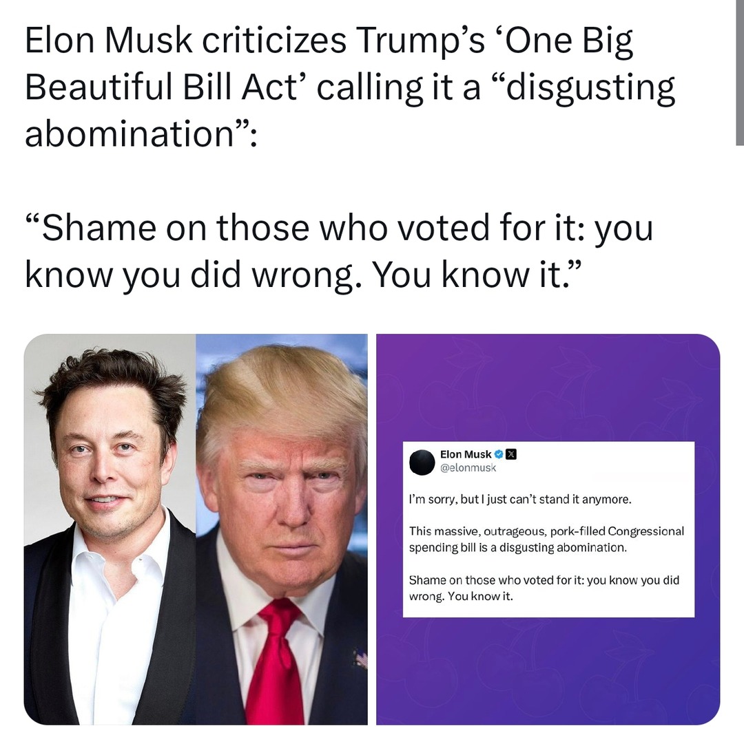 Elon Musk goes nuclear on Trump’s ‘beautiful’ bill - meme
